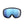 Black ski goggles with a reflective blue Zeiss lens