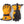 Hestra orange and black winter gloves with adjustable wrist straps and cuff pull tabs