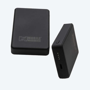 Two black Mobile Warming rechargeable lithium ion battery packs