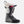Black and grey ski boot liner with faux fur lining