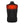 Back view of black Mobile Warming fleece vest with glowing red heating element graphic