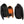 Black zip up hoodie with front and back views and highlighted heating zones