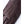Close up of dark brown Hestra leather glove with decorative stitching on the back