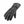 Glovii black leather heated glove with power button on cuff
