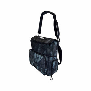 AO Coolers camouflage backpack cooler with shoulder strap and front mesh pocket
