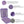 UTK Technology purple heating pad featuring amethyst stone filling gold embroidery microfiber fabric and anti-slip base