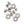 Korkers metal traction spikes and washers