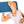 Person resting head on a Cool Care Technologies blue cooling pillow insert