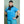 Person wearing Polar Products black cooling neck wrap and wrist bands with blue shirt and cap