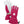 Hestra pink and white ski gloves with wrist adjustment strap