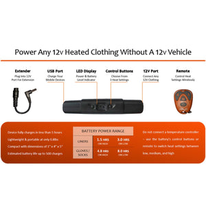 California Heat 12V Battery - 7000 mAh