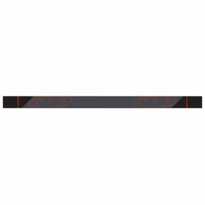 509 brand goggle strap in black with orange logo outline
