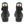 Back view of black 509 brand quilted ankle boots with white faux fur lining