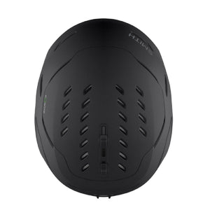Top view of matte black Smith ski helmet with Koroyd ventilation system