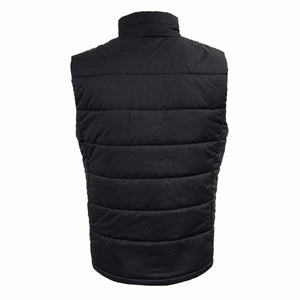 Back view of a black NexGen quilted puffer vest