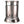 Silver cylindrical propane construction heater with a black control knob and ventilation slots