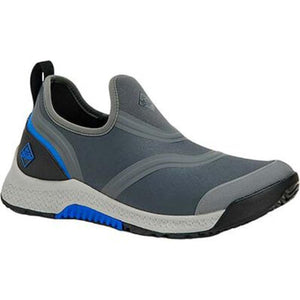 Muck Boot grey and blue slip on shoe with textured sole