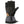 Swany black leather winter glove with grey cuff and tan accent