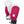 Hestra white and pink winter mittens with black cuffs
