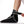 HealthyLine black ankle wrap with grey trim being secured by hand
