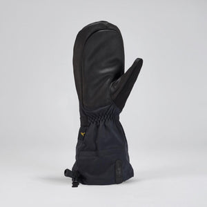 Gordini black winter mitten with elastic wrist and adjustable cuff