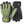 Hestra green and black insulated ski gloves with velcro wrist straps