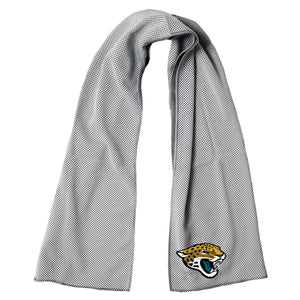 Grey cooling towel with Jacksonville Jaguars logo