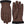 Hestra brown leather gloves with black ribbed cuffs