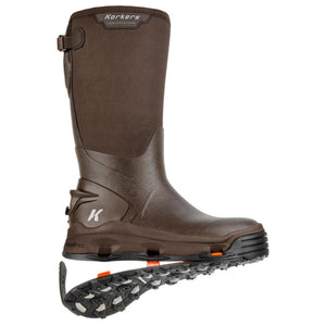 Korkers brown waterproof boot with interchangeable sole system