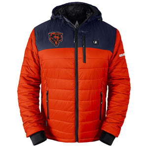 ActionHeat Chicago Bears 5V Men's Colorblock Puffer Battery Heated Jacket
