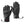 Gerbing black leather heated motorcycle gloves with power cables
