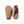 Hestra tan teddy fleece mittens with brown leather palm details and ribbed cuffs
