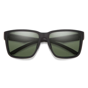 Smith Optics matte black sunglasses with green ChromaPop lenses