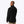 Back view of a man wearing a black Mobile Warming fleece jacket