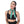 Woman wearing a teal AlphaCool cooling neck towel