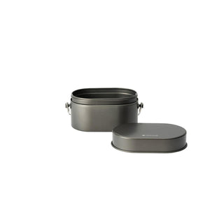 Snow Peak titanium oval camping pot with lid