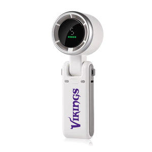 AlphaCool handheld fan with digital display and Vikings logo