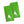 Two bright green Alphacool cooling towels with white mountain logo