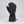 Black insulated winter glove with adjustable wrist strap and brand logo