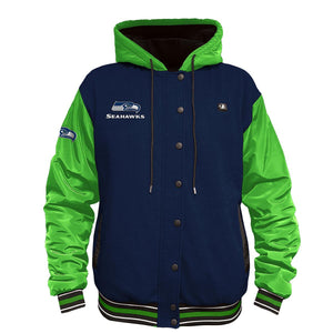 ActionHeat Seattle Seahawks 5V Battery Heated Varsity Jacket