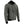 Charcoal grey zip up hoodie with black trim and drawstring hood