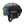 Smith Optics matte black ski helmet with integrated green and blue visor