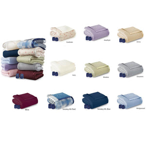 Shavel electric blankets in various colors and patterns with remote controls