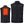 Mount Tec black quilted heated vest showing front and back view with glowing heating element