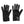 Warm and Safe black heated glove liners with power button on wrist