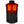 Black heated vest with glowing orange heating elements on the chest