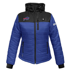 ActionHeat Buffalo Bills 5V Women's Colorblock Puffer Battery Heated Jacket