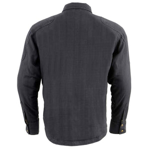 Back view of a black NexGen long sleeve button up shirt