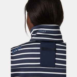 Back view of Helly Hansen navy and white striped collar with logo