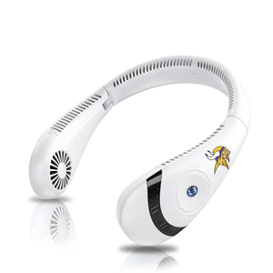 White portable neck fan with Minnesota Vikings logo
